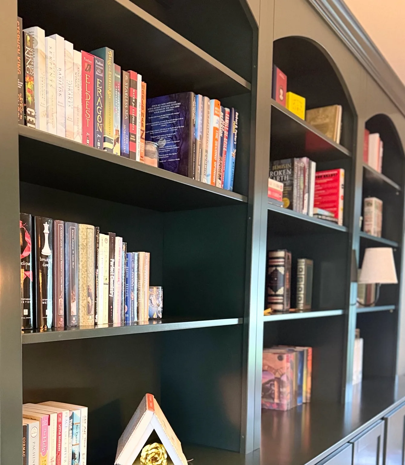 Custom Library Built-In shelving detail